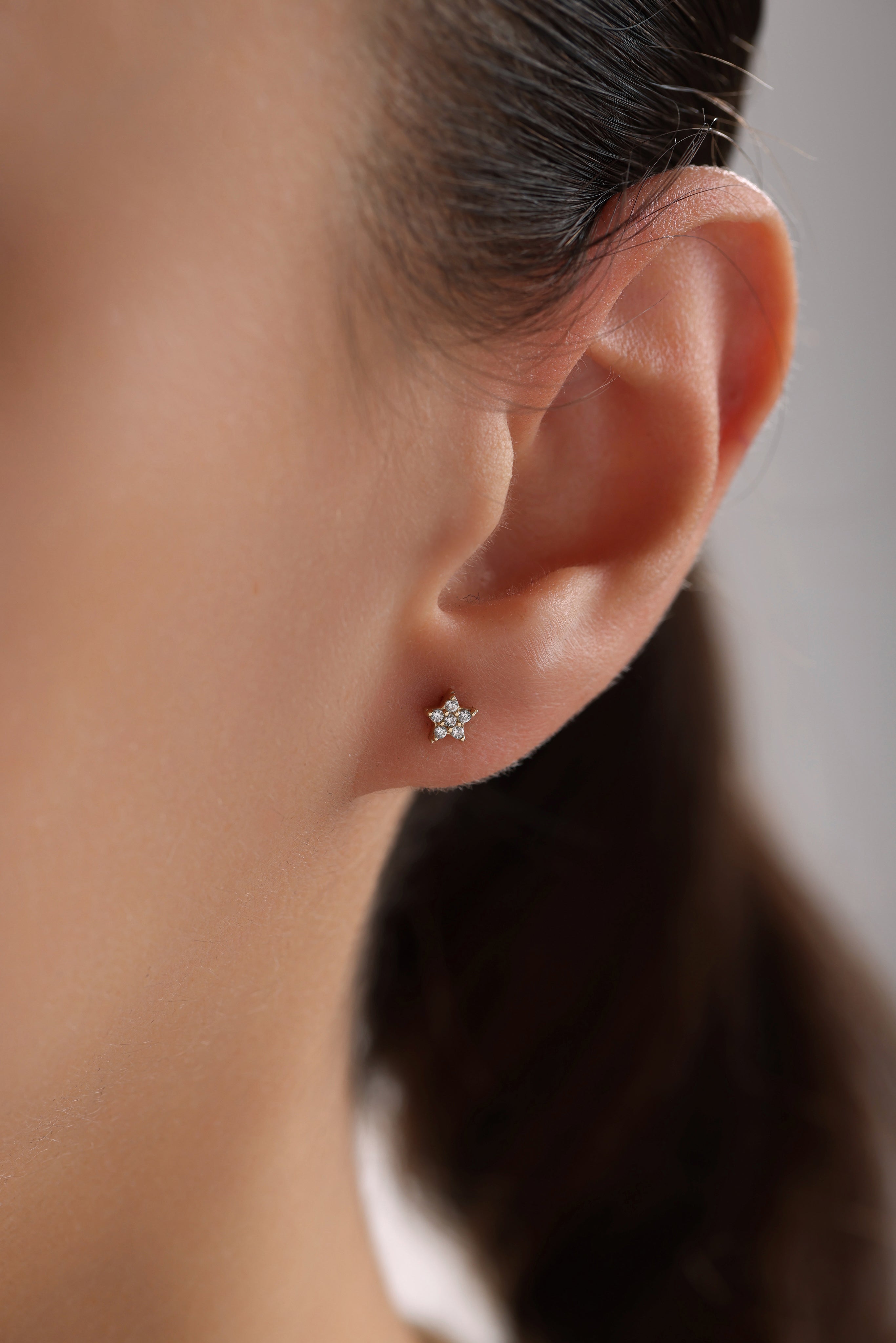 14k Gold Star Earrings