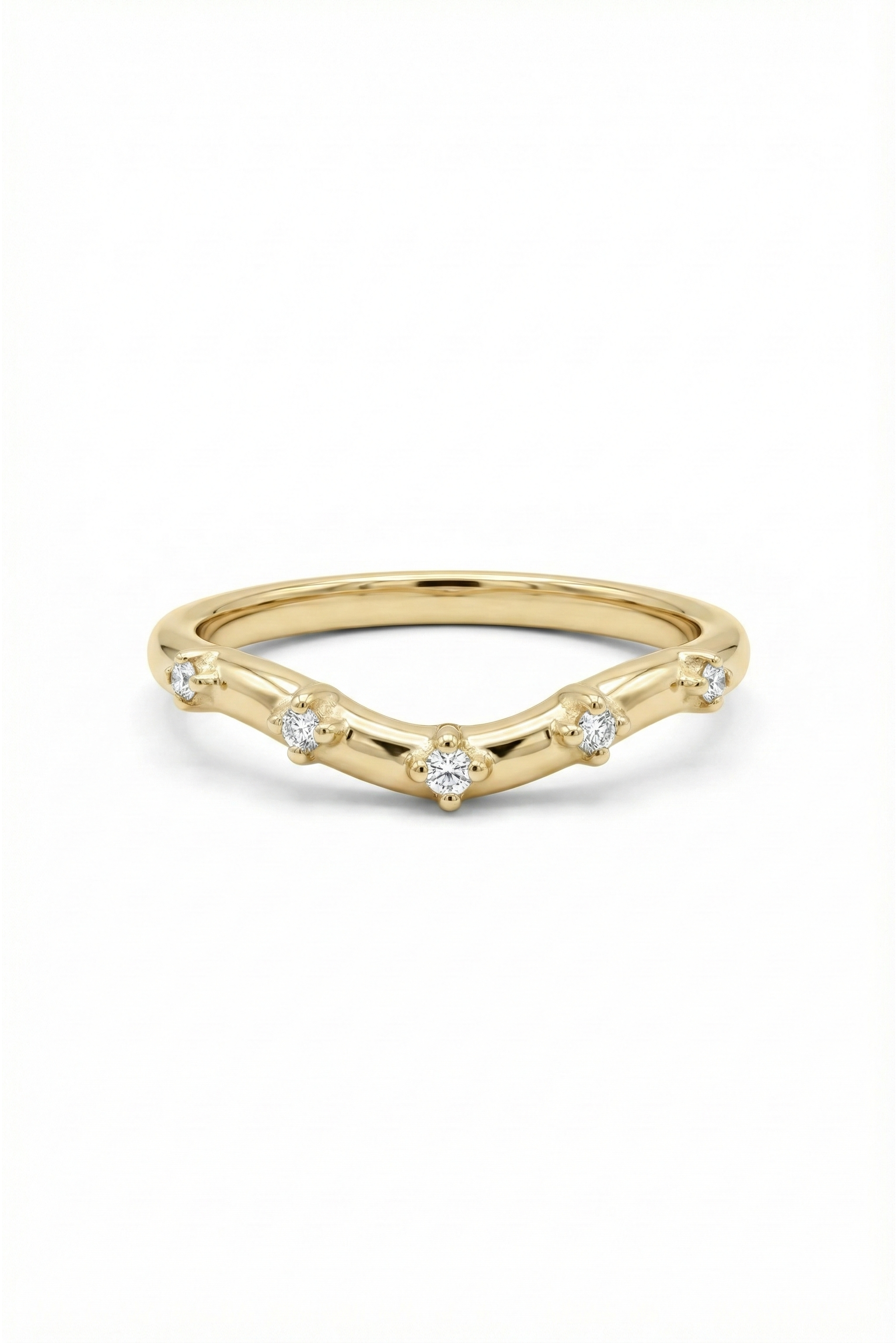 14k Gold Five-Stone Diamond Band