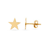 14K Gold Star Earrings