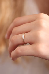 14k & 18k Five Baguette Diamond Wedding Ring