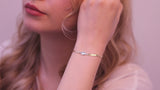 14k Gold Eye Herringbone Bracelet / Handmade Gold Eye Herringbone Chain