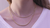 14k Gold Rope Necklace / Handmade Gold Rope Necklace
