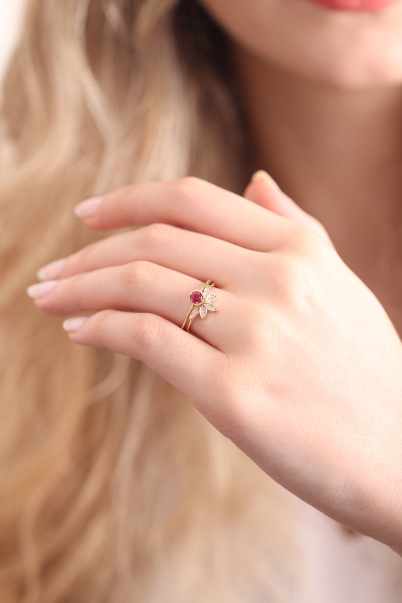 14k Natural Ruby Ring / Genuine Ruby Ring Available
