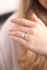 14k Gold Signet Diamond Ring / Handmade Gold Signet Diamond Ring