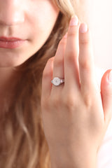 14k Gold Signet Diamond Ring / Handmade Gold Signet Diamond Ring