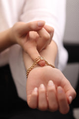 14k Gold Rope Bracelet / Handmade Gold Stacking Bracelet