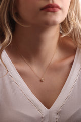 14K Gold Star Necklace / Handmade Gold Star Necklace
