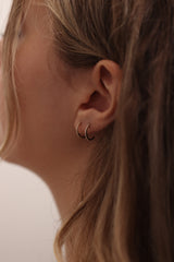 14k 18k Gold Black or White Diamond Earring