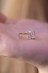 Baguette Diamond Simulant Wedding Ring / Half Eternity Band