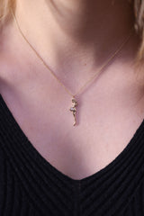 14k Gold Pregnant Women Necklace