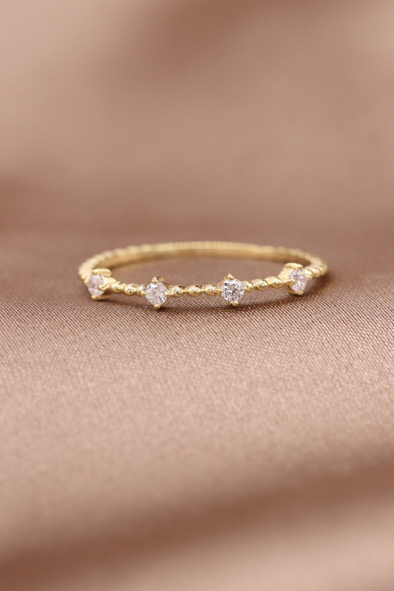 4 Stone Diamond Wedding Ring