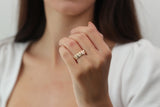 18k 14k Drop Gold Ring/ Handmade Gold Drop Ring/ Statement Ring/Minimalist Ring/ Stacking Ring
