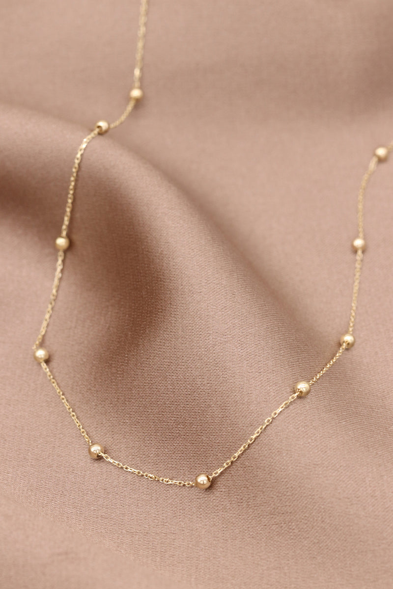 Handmade Gold Beads Necklace