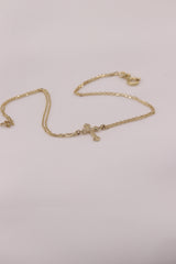 14k Gold Cross Bracelet