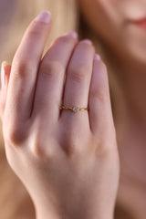 14k Gold Solitaire Minimalist Ring