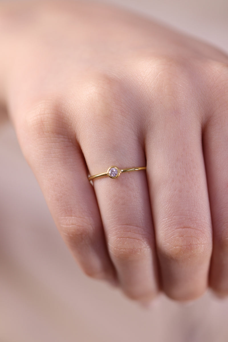 22 Kt minimalist rhodium plated finger ring – Meralda Jewels