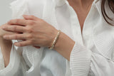 14k Gold Virola Link Bracelet / Handmade 6 MM Wide Virola Chain Bracelet, Mens/Women Chain Bracelet Available in Gold, Rose and White Gold