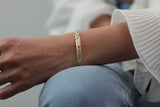 14k Gold Ivy Bracelet / Handmade 6.3 MM Wide Ivy Chain Bracelet, Mens/Women Chain Bracelet Available in Gold, Rose and White Gold