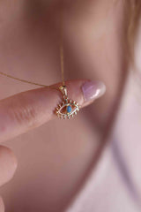 Handmade Evil Eye Necklace / Gold Evil Eye Necklace