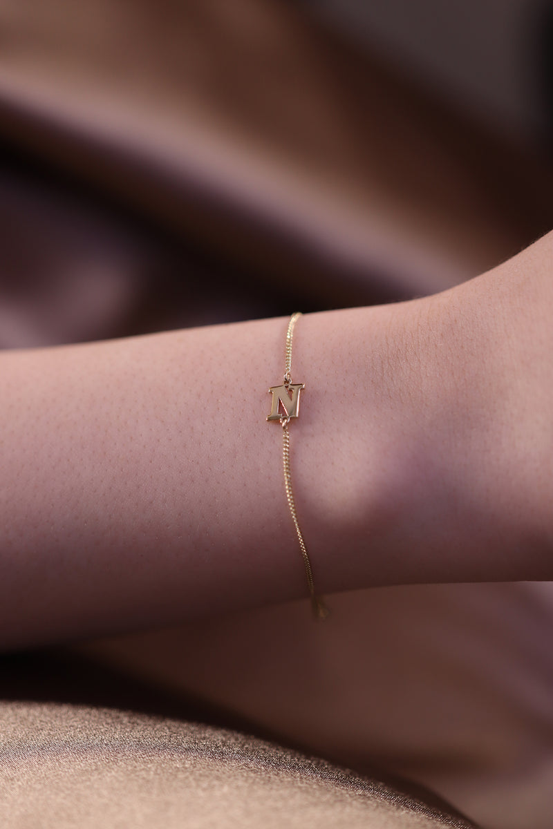 Personalized Gold Initial Bracelet