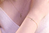 14k Gold Cross Bracelet