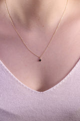 Black Diamond Tiny Star Necklace