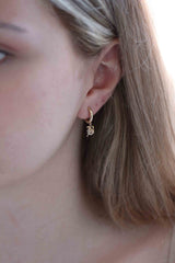 14k Gold Initial Earring