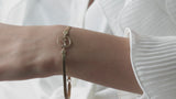14k Gold Horoscope Bracelet-Anklet / Handmade Dainty Horoscope Bracelet- Anklet on Herringbone Chain in Gold, Rose Gold, White Gold